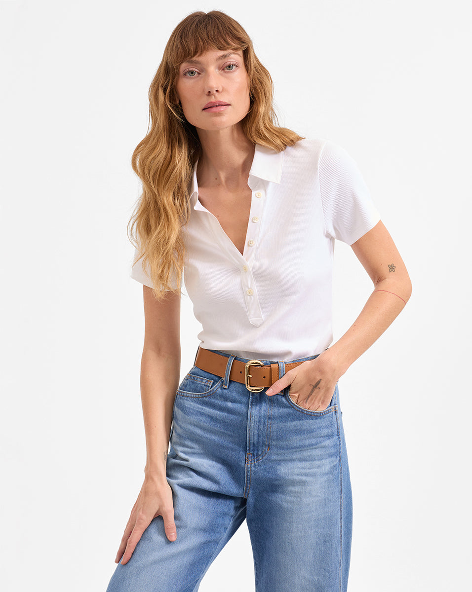 Men's Slim Fit Button-Down Polo T-Shirt | Kearney