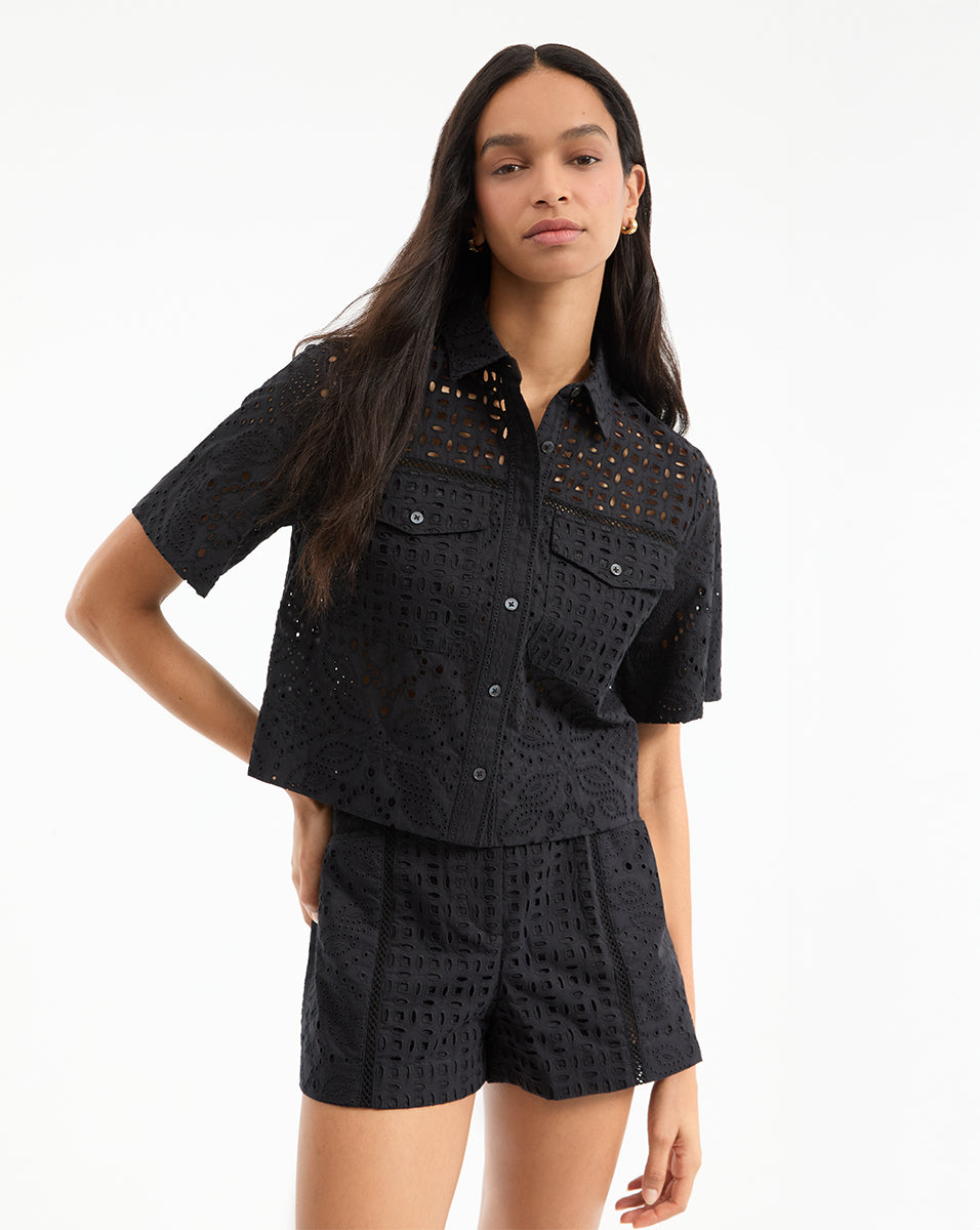 Eyelet Short-Sleeve Cotton Shirt for Summer | Spruce