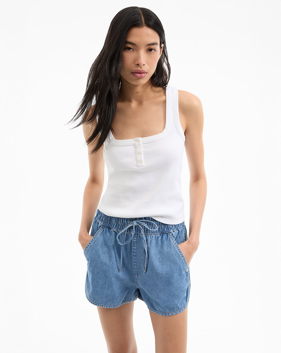 Square Neck Slim Fit Tank Top for Women | Abbott