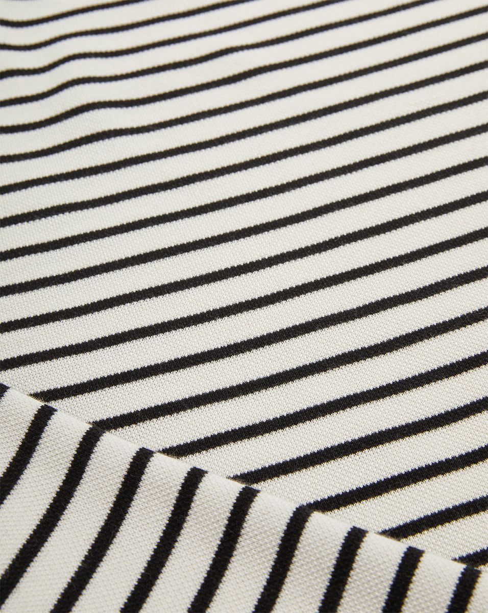 Long-Sleeve Striped Boat Neck Top | Hovey Relaxed Fit Tee