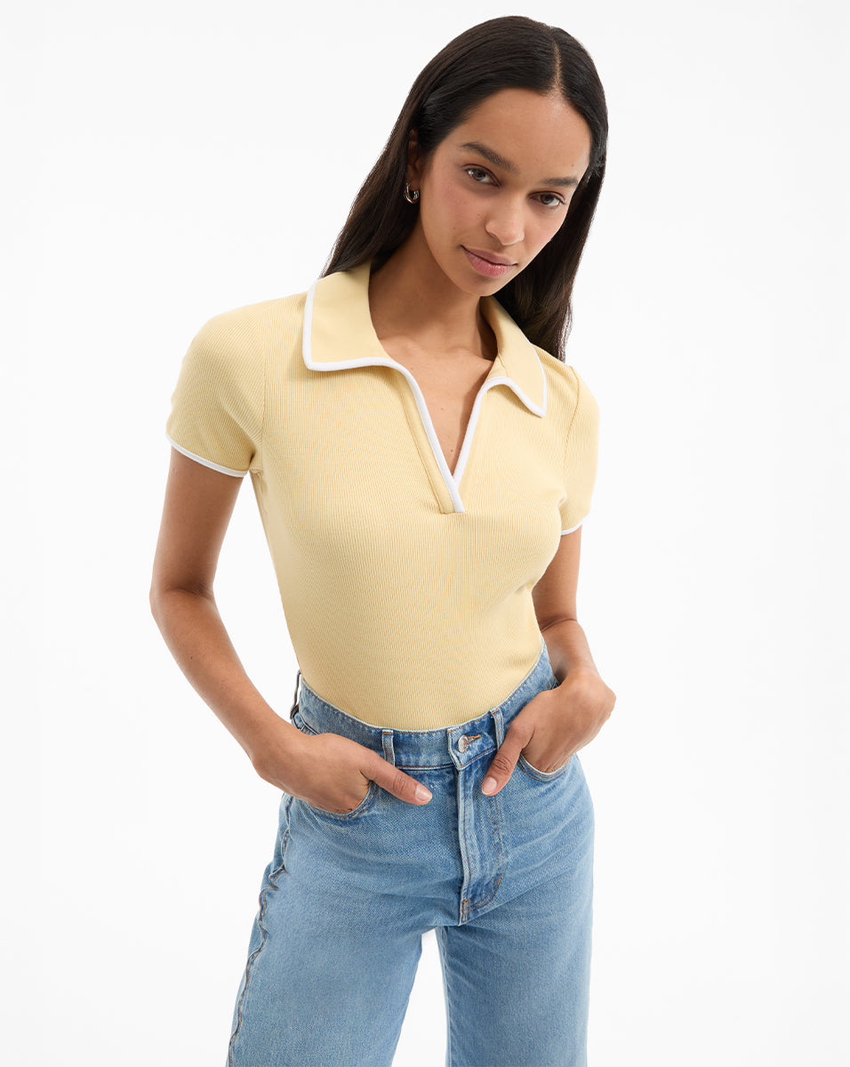 Men's Slim Fit Polo Shirt with Contrast Piping | Kearney