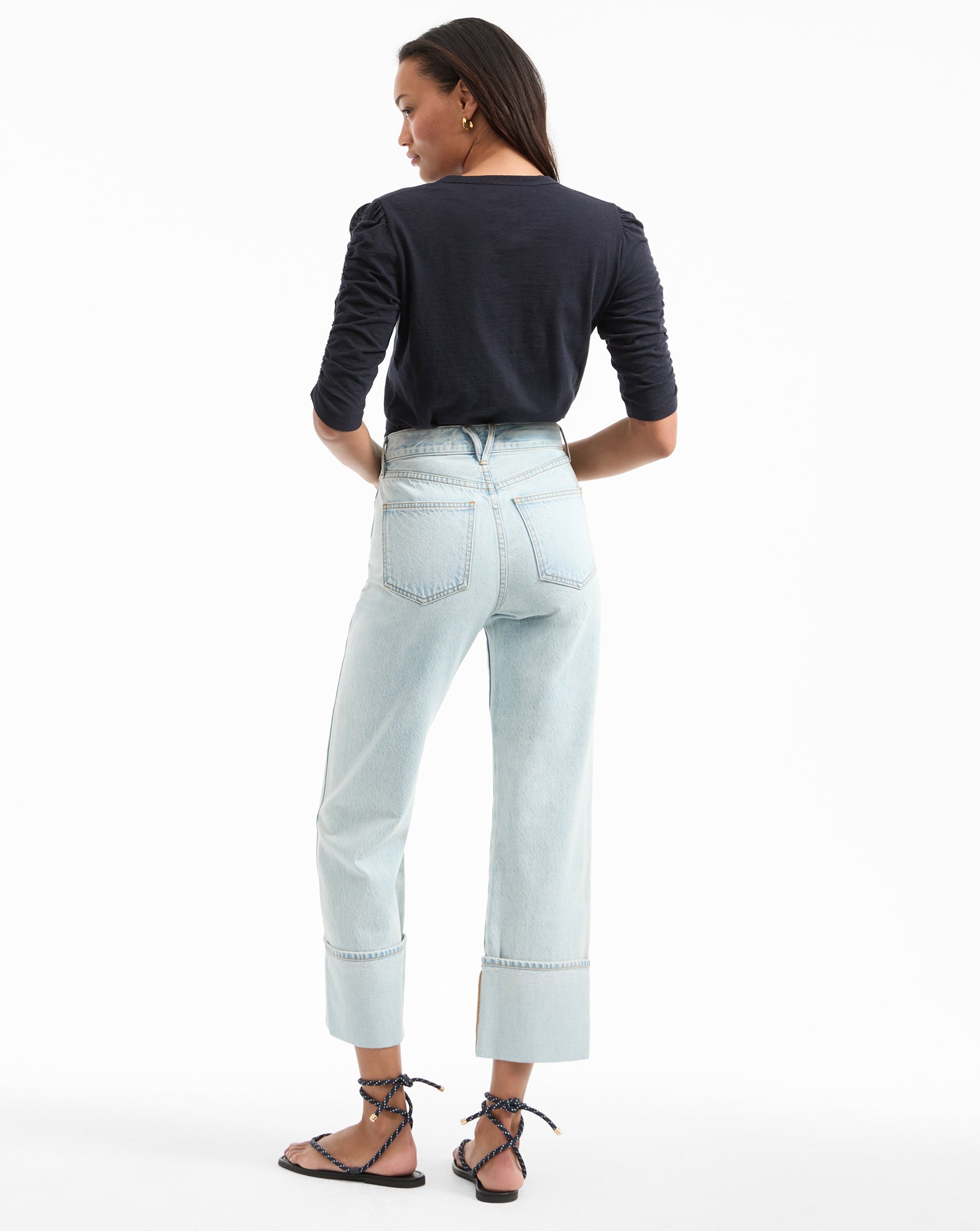 High-Rise Straight-Leg Jeans for Women | Premium Italian Denim