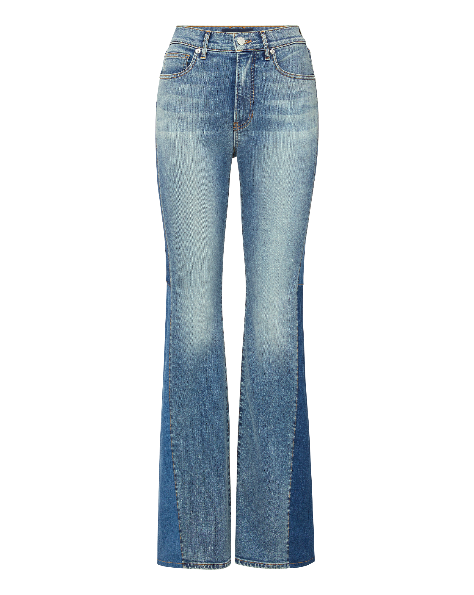 High-Rise Skinny-Flare Jeans in Classic Blue Wash | Beverly