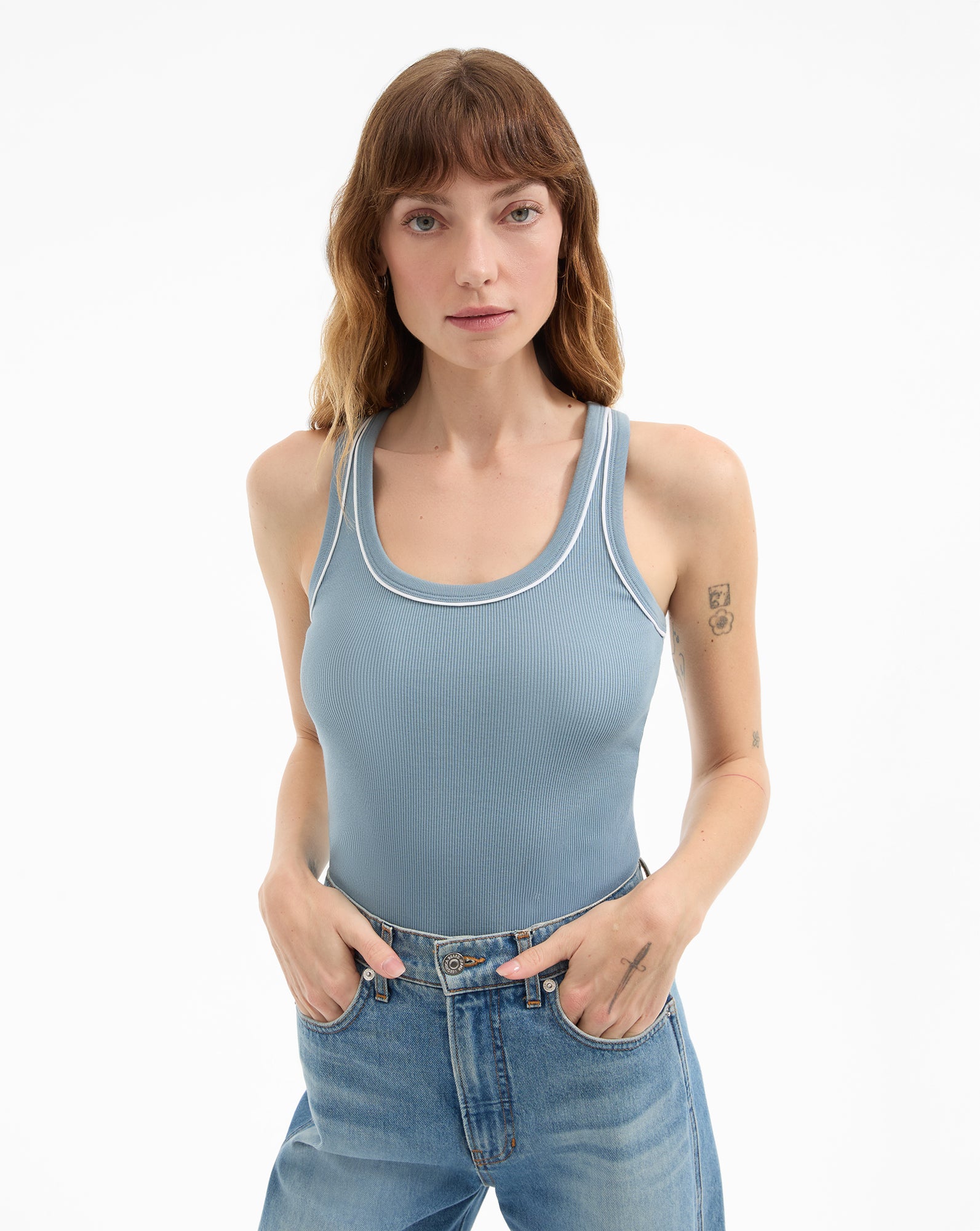 Women's Scoop Neck Cotton Tank Top for Layering | Birke
