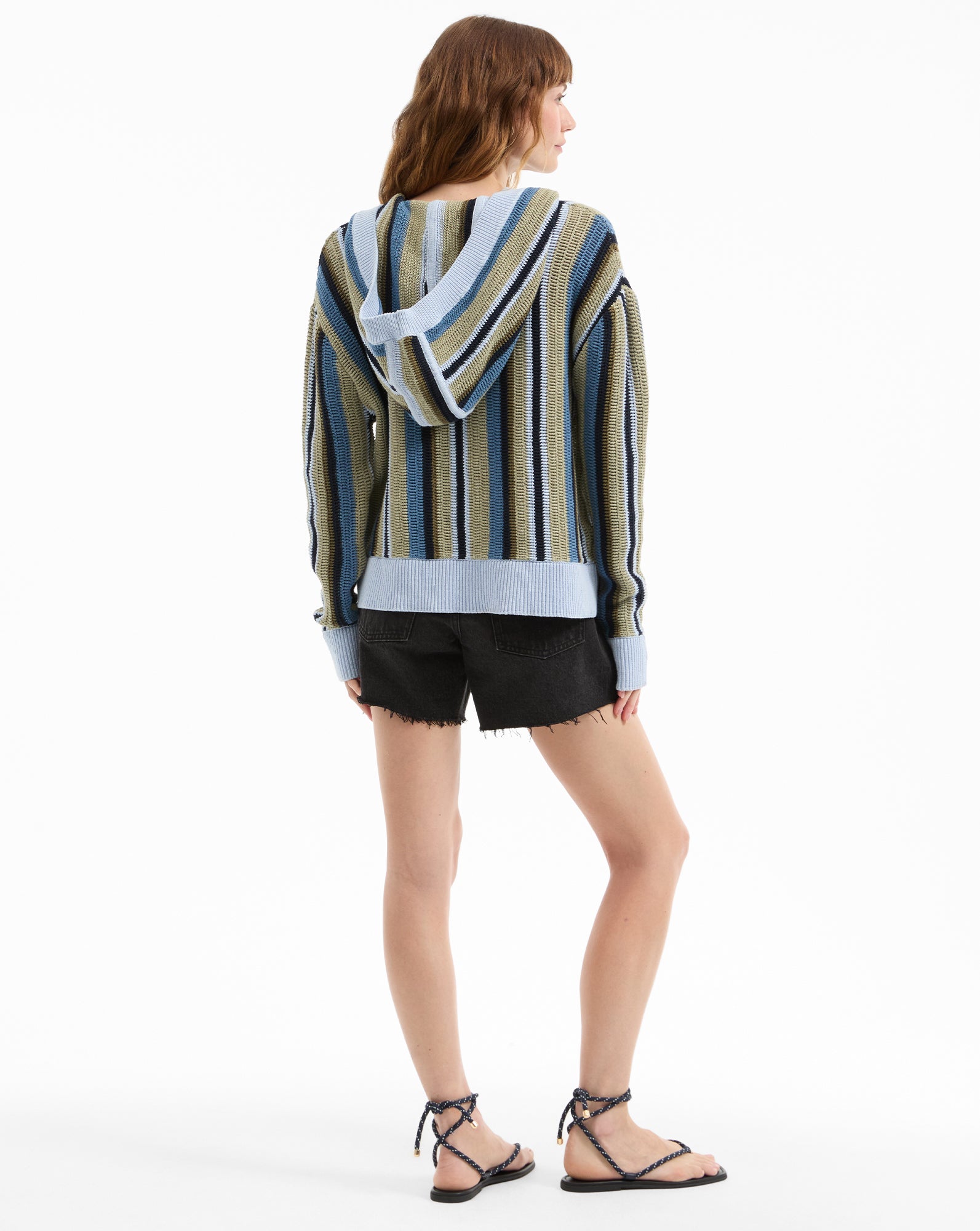 Oversized Knit Hoodie with Kangaroo Pocket | Daisha Bohemian Sweater