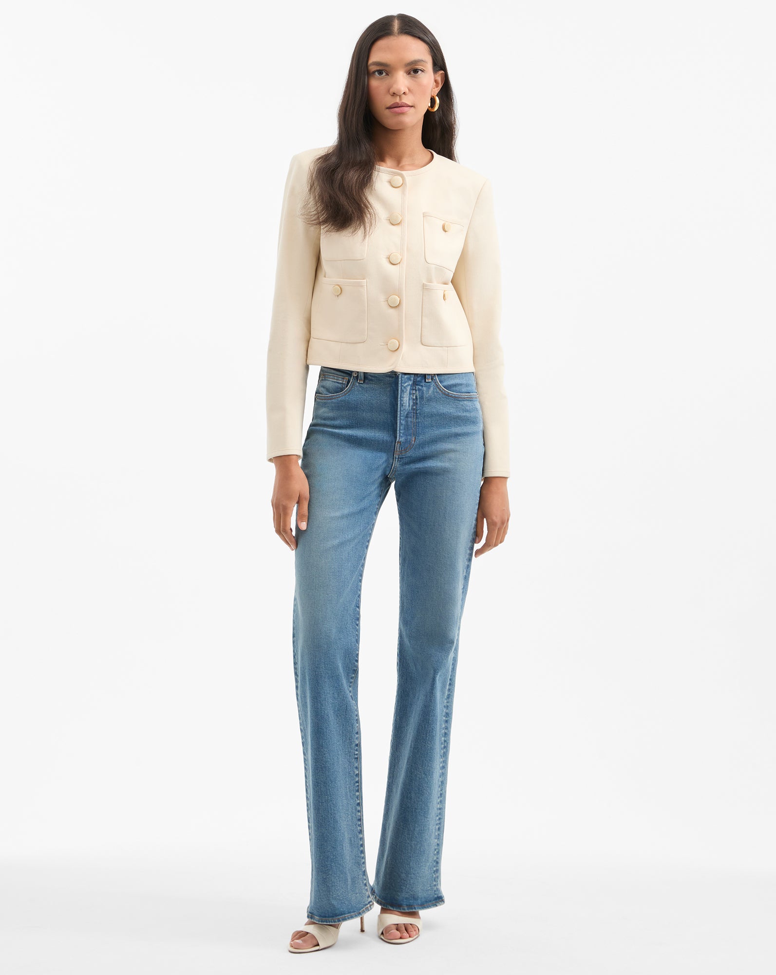 Collarless Jacket for Women - Slim Fit Cropped Silhouette | Cirtane