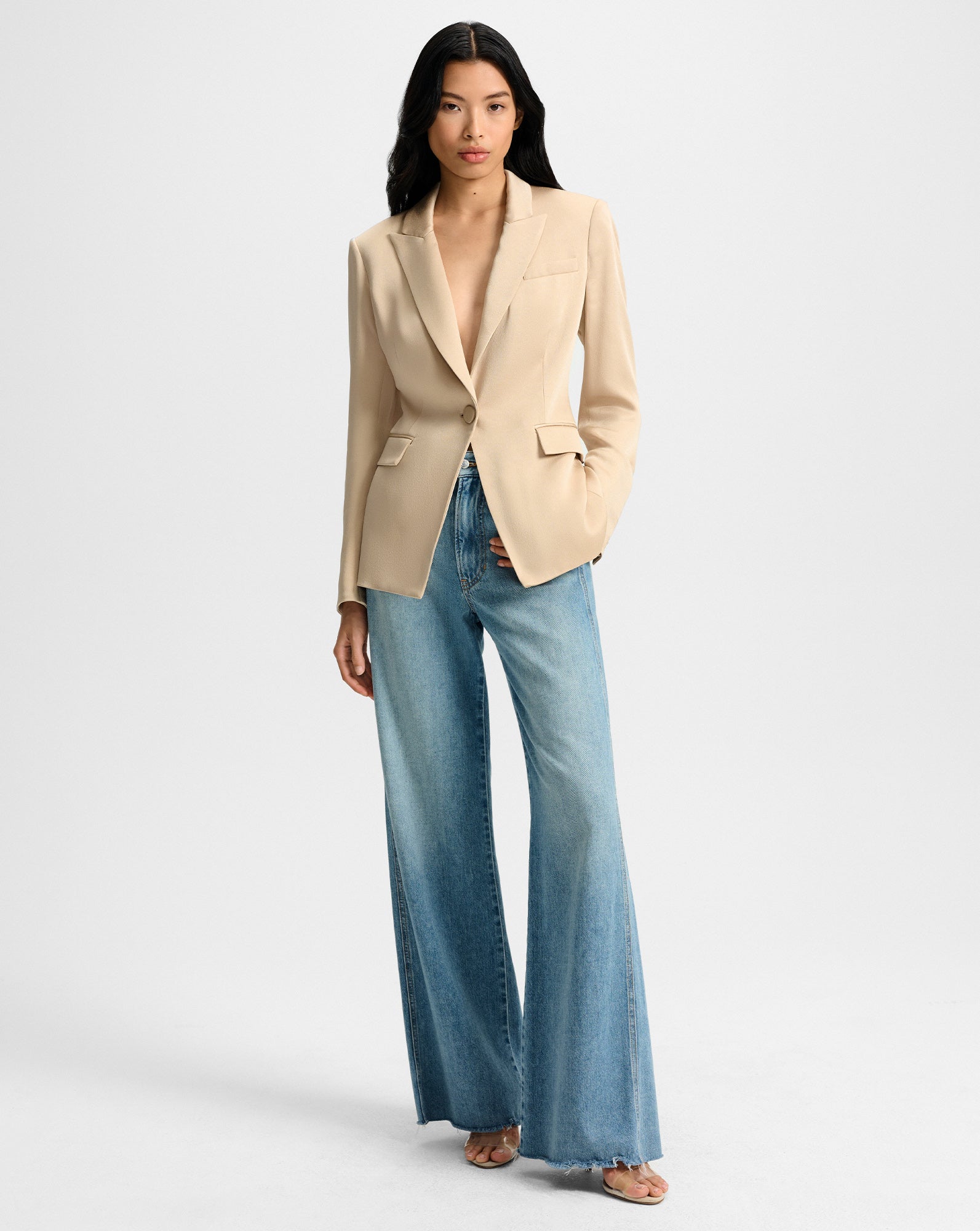 Tailored Khaki Dickey Jacket for Men | Long & Lean Fit