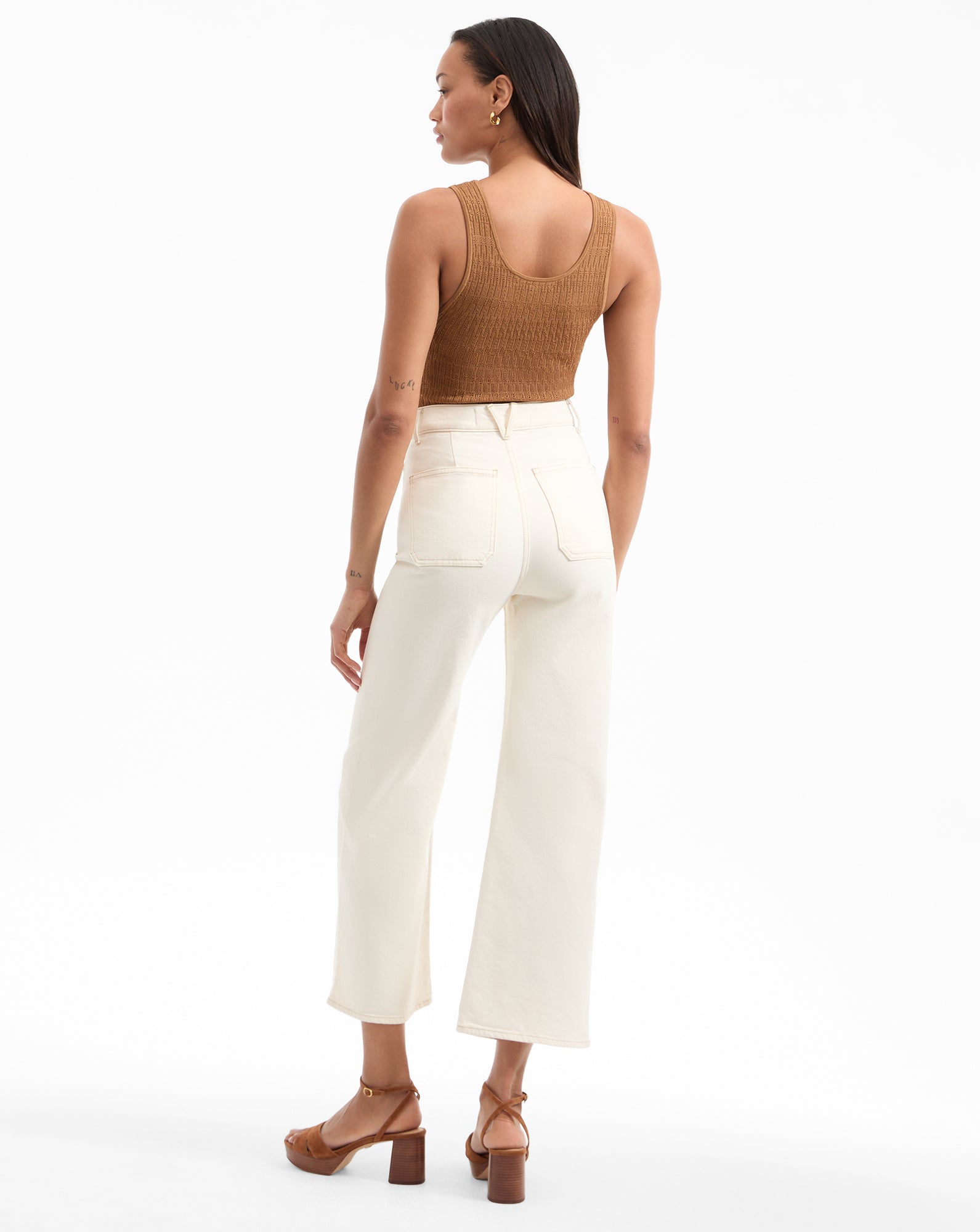 Ribbed Knit Tank Top for Women | Sandra Scoop Neck Summer Top