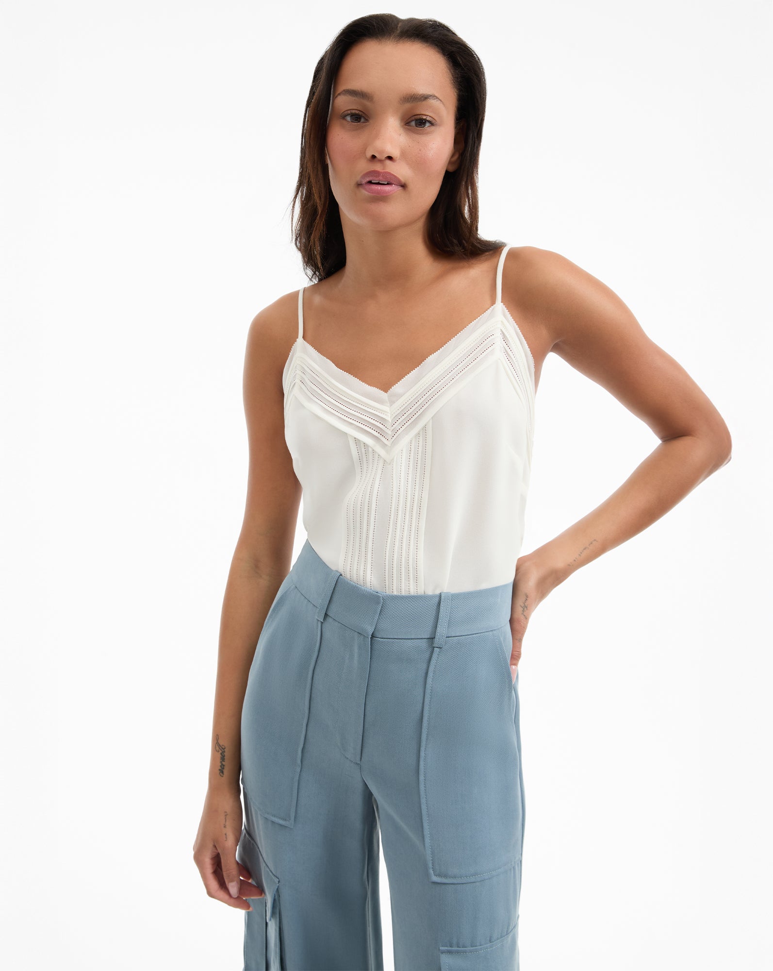 Silk-Like Pintuck Camisole for Women | Maray