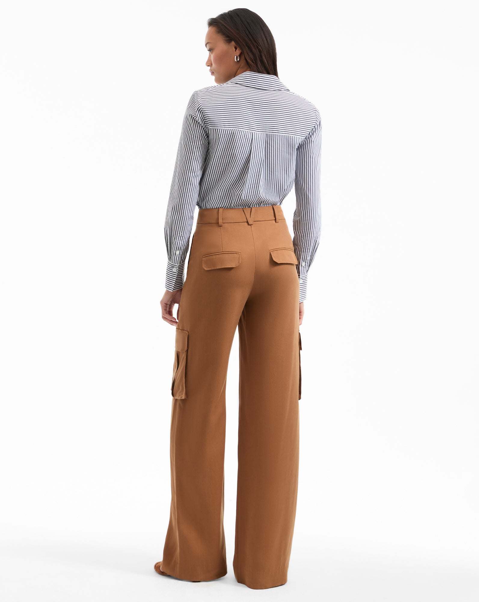 Classic Striped Button-Down Shirt with Stretch | Amelia