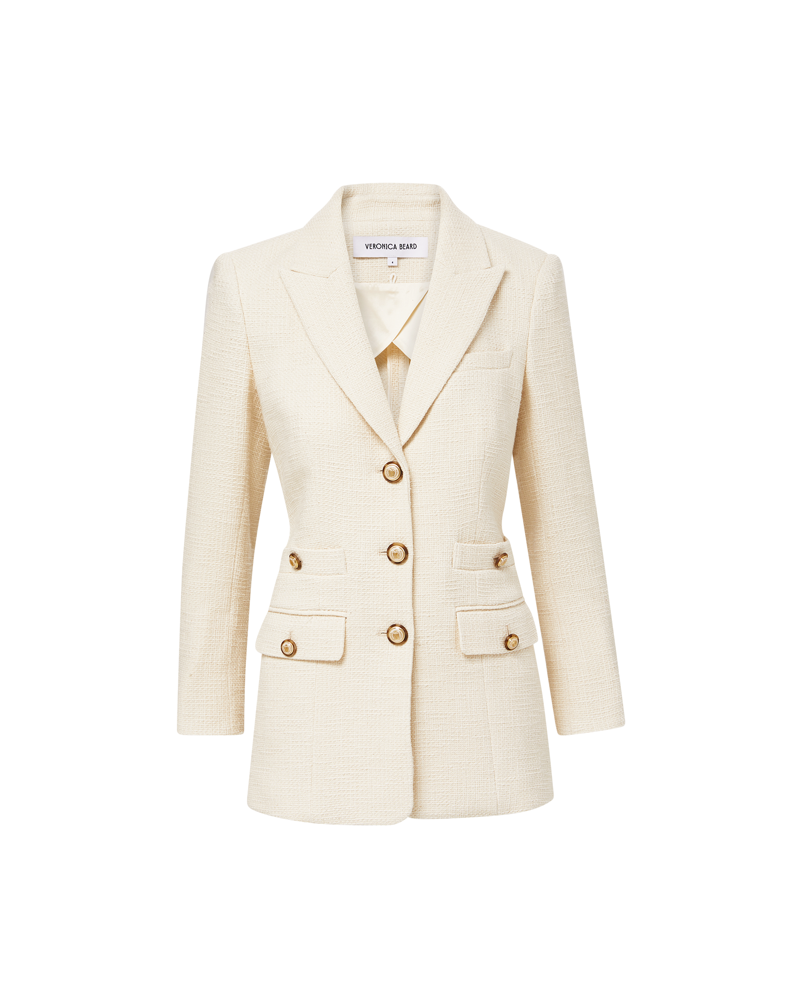 Tailored Cotton Dickey Jacket with Pearl Buttons | Terre