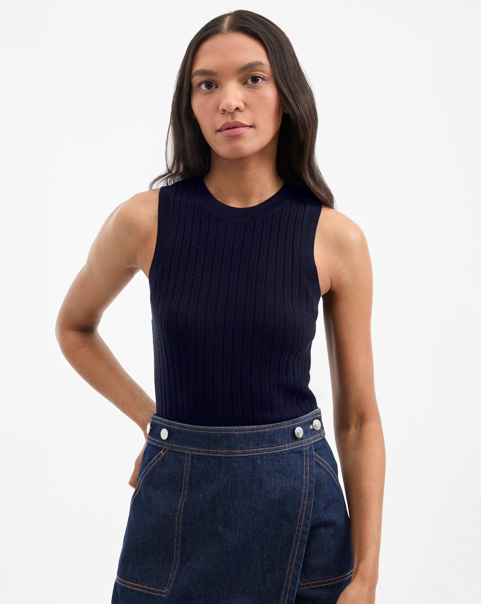Merino Wool Tank Top for Men | Soft Ribbed-Knit & Crew Neck | Jerrel