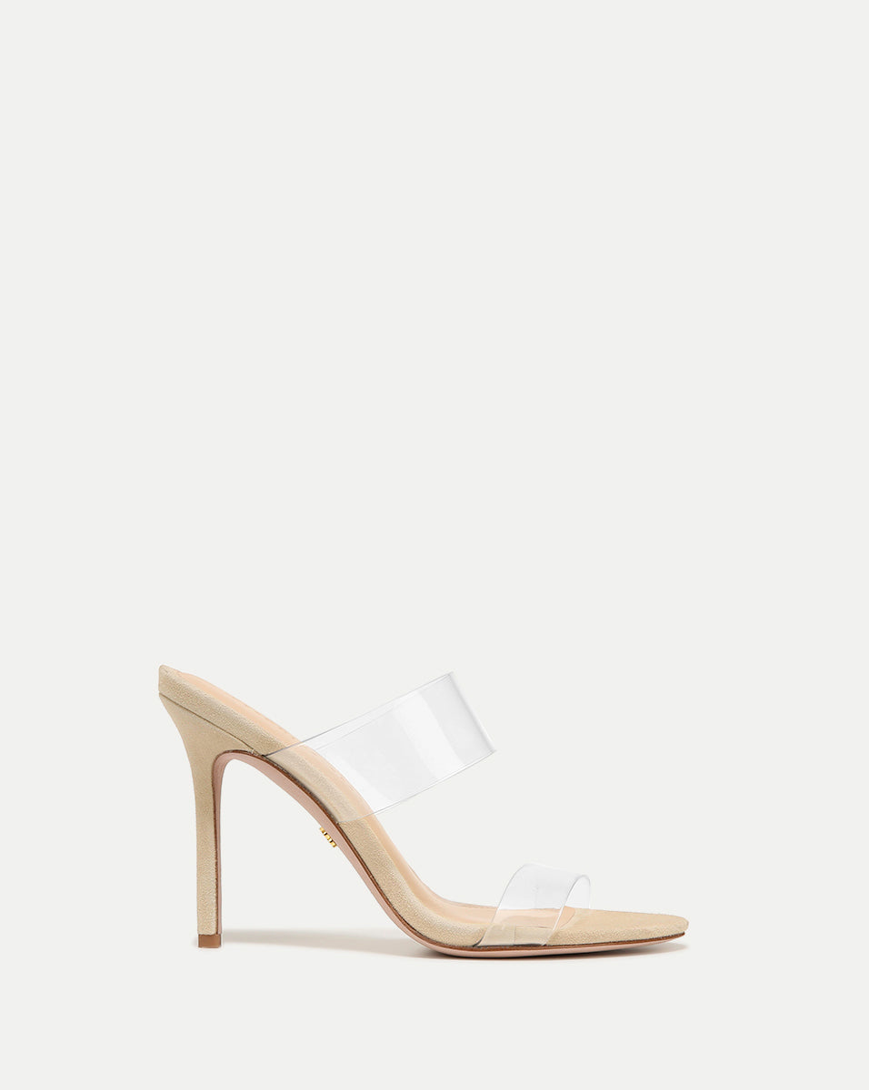 Minimalist Stiletto Sandals with Double-Strap & 4" Heel | Asha