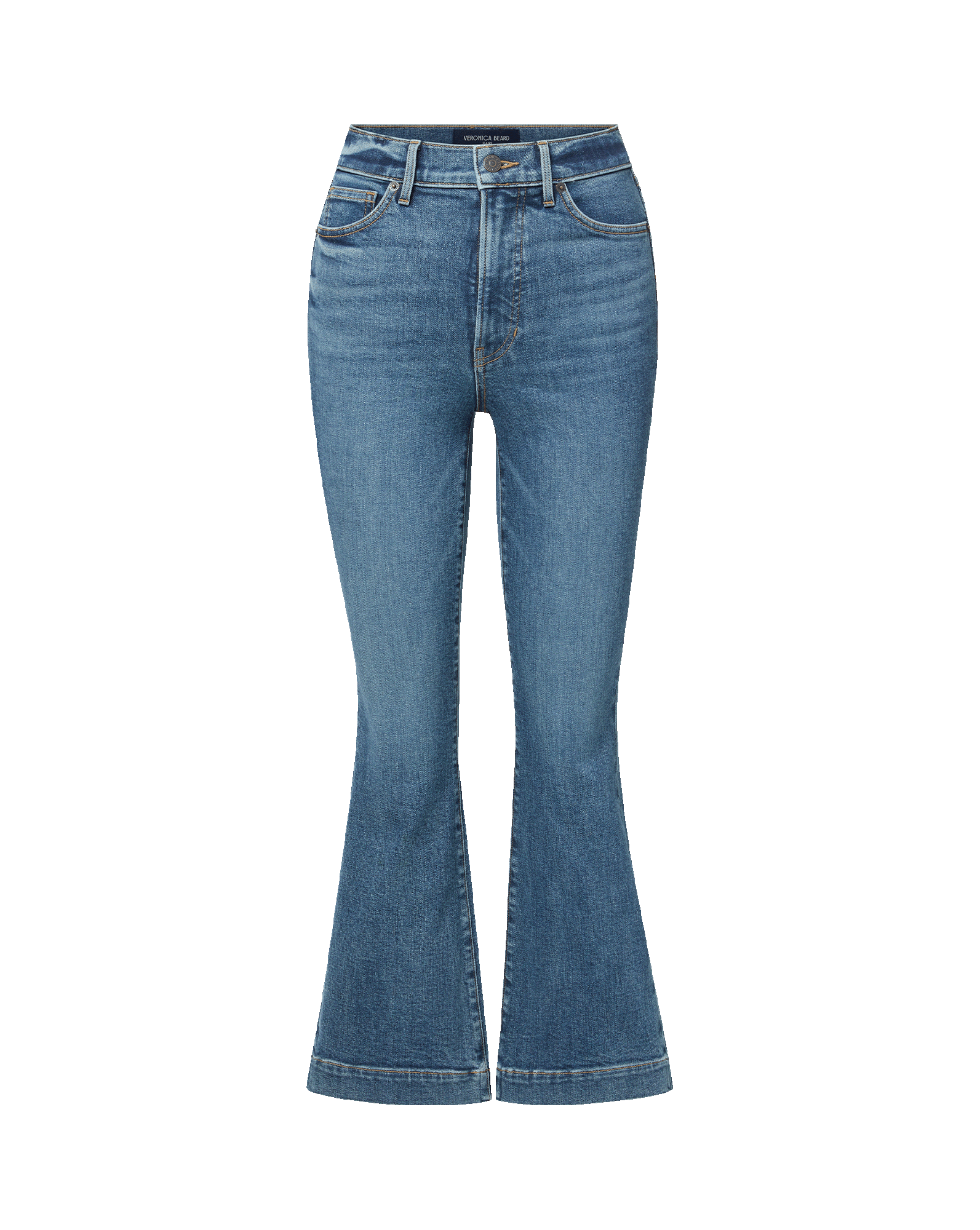 High-Rise Kick-Flare Jeans in Classic Black Wash | Carson