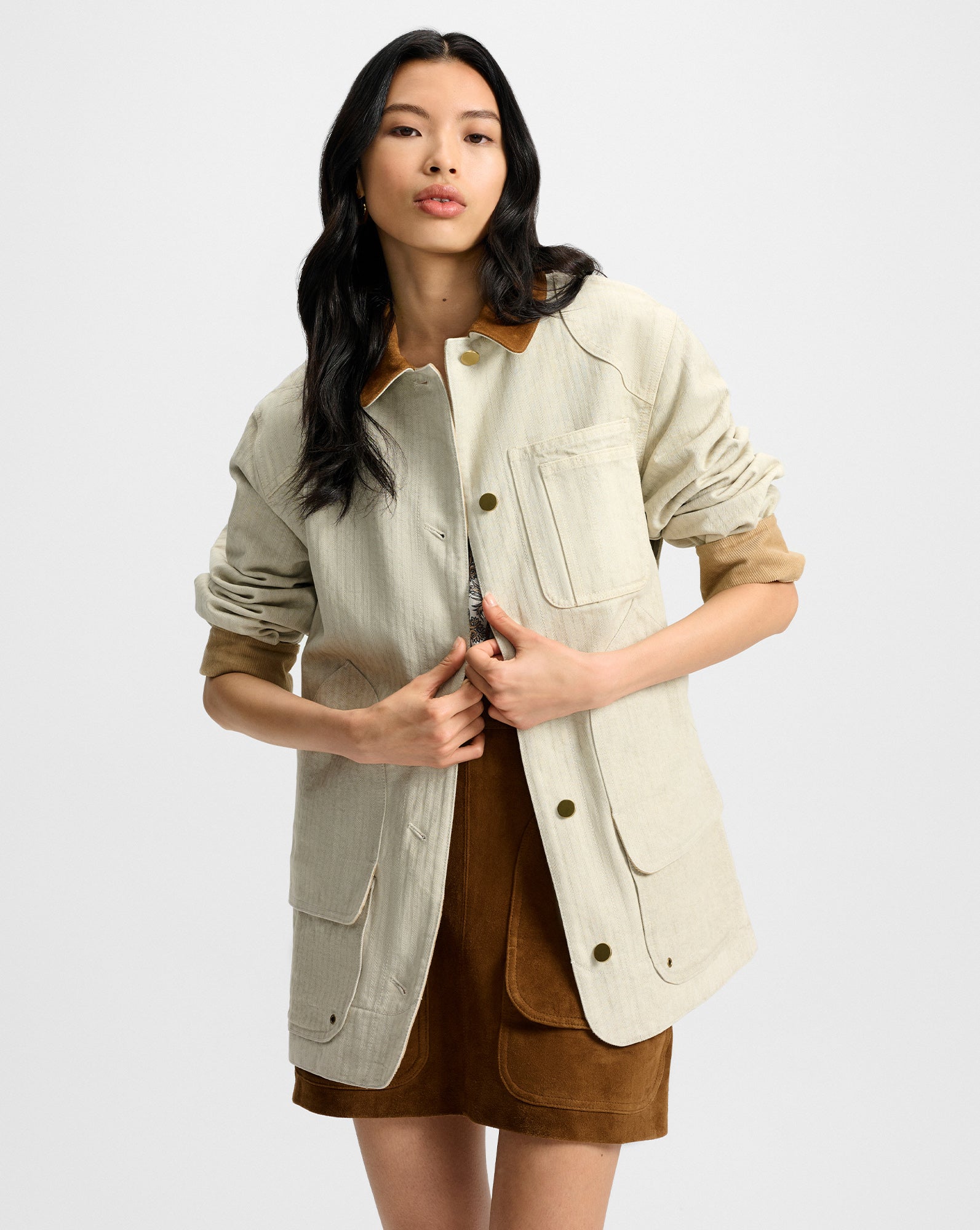 Men's Cotton Chore Jacket with Oversized Pockets | Abbas