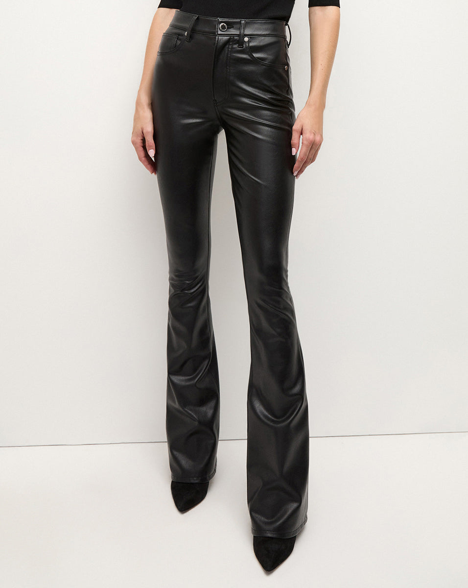 Vegan Leather Skinny-Flare Pants for Women | Beverly
