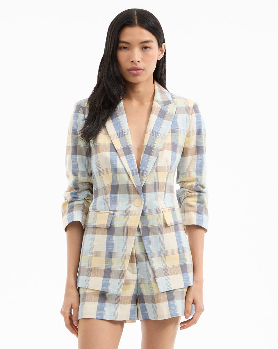 Plaid Dickey Jacket for Men | Italian Stretch Cotton Blazer