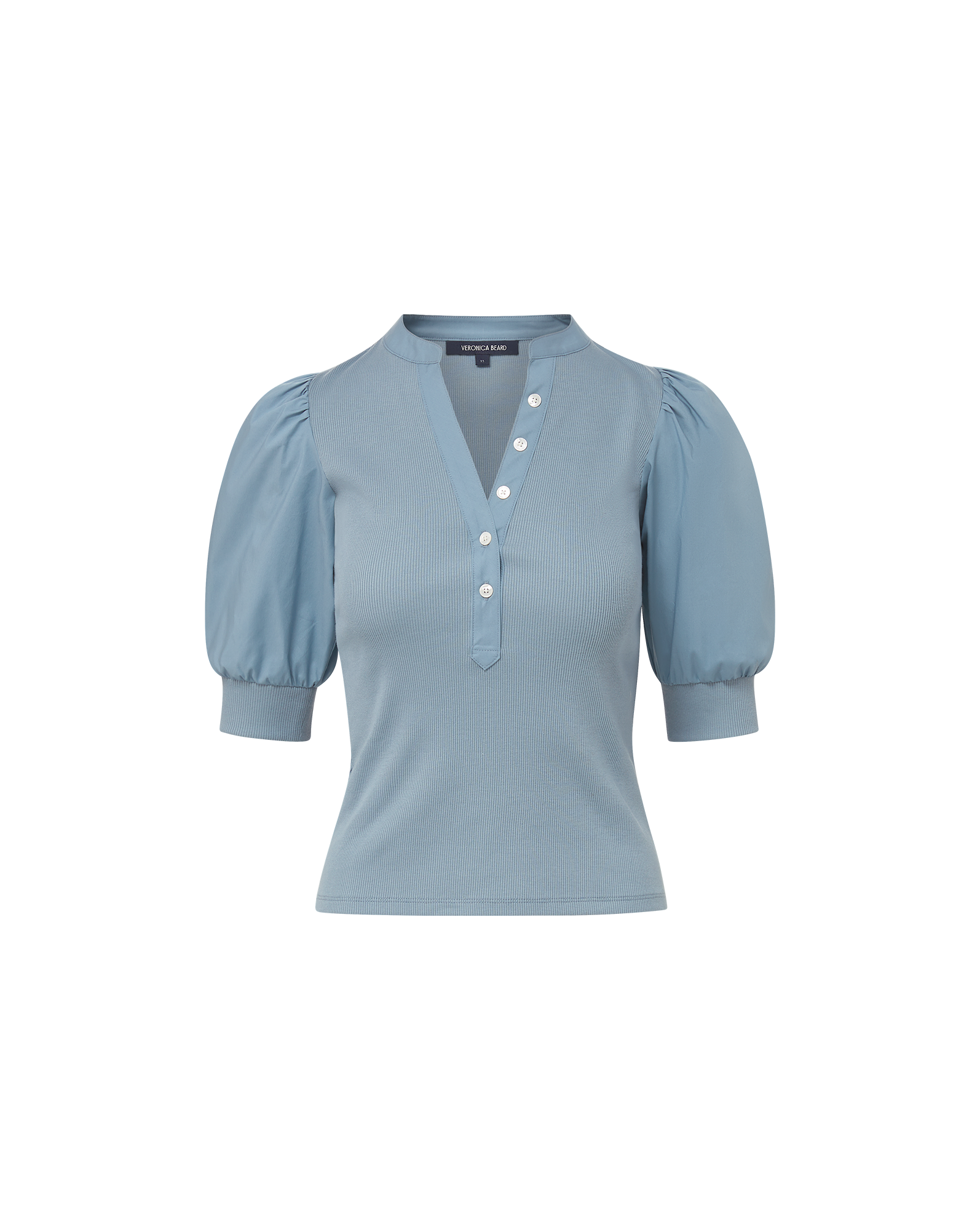 Puff-Sleeve T-Shirt for Women | Coralee Relaxed Henley Top
