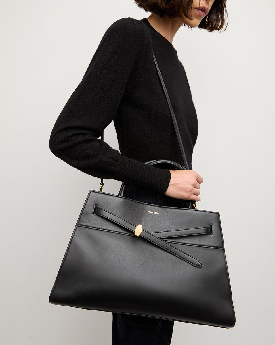 Large Leather Tote Bag with Adjustable Strap | Veronica Beard Dash