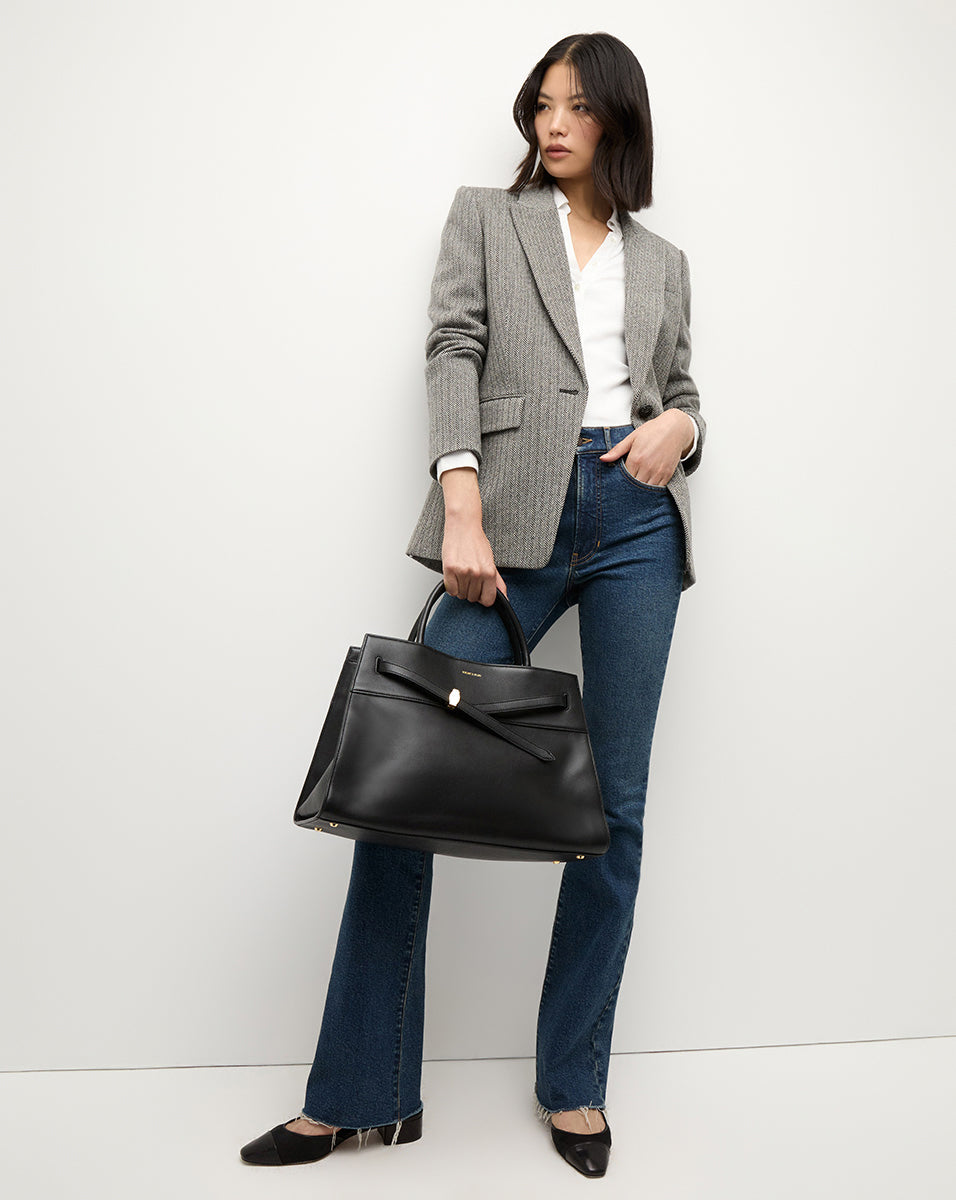 Large Leather Tote Bag with Adjustable Strap | Veronica Beard Dash