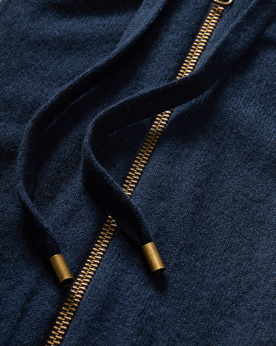 Cashmere Hoodie Dickey for Layering | Merino Wool Blend & Adjustable Fit