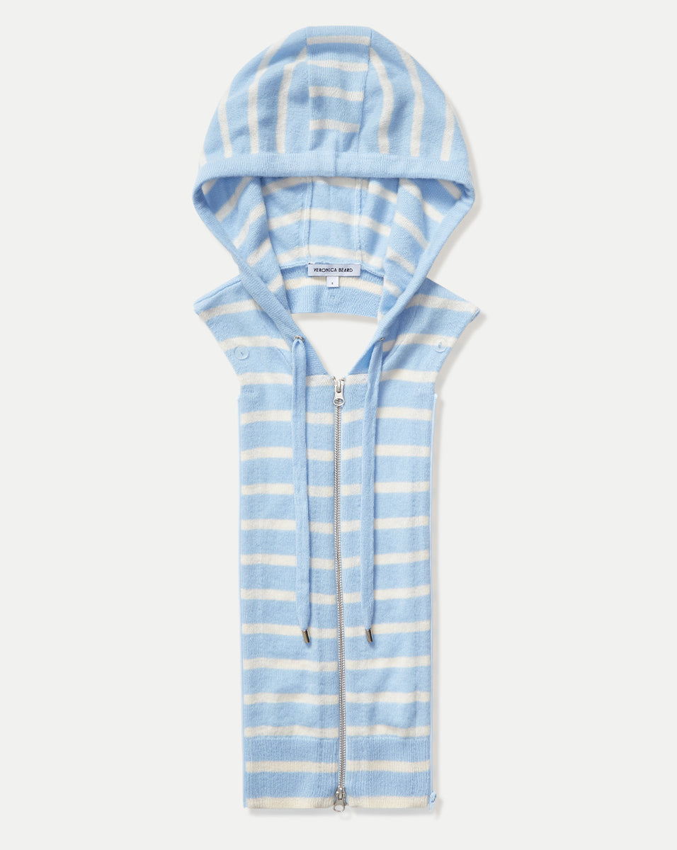 Cashmere Hoodie Dickey for Layering | Merino Wool Blend & Adjustable Fit