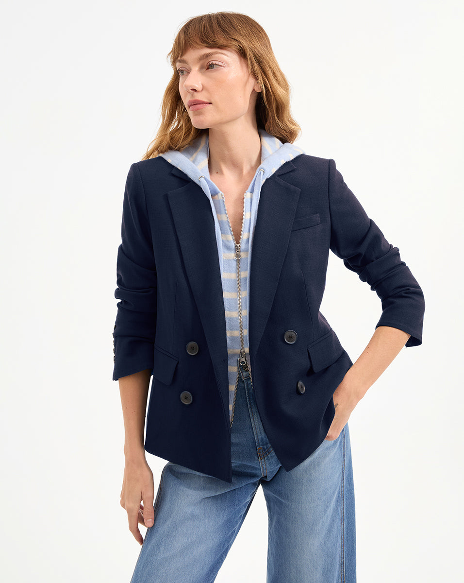 Cashmere Hoodie Dickey for Layering | Merino Wool Blend & Adjustable Fit
