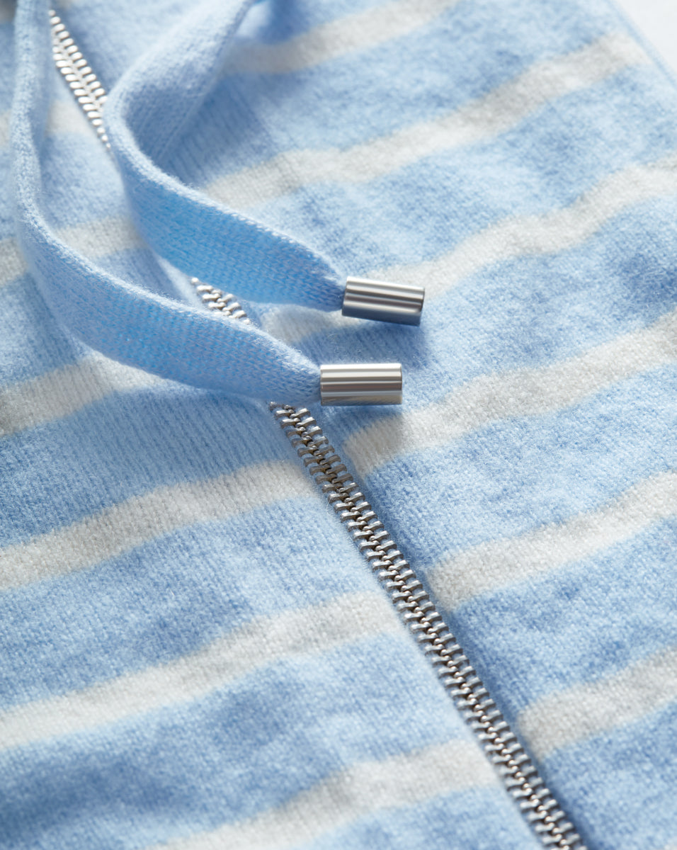 Cashmere Hoodie Dickey for Layering | Merino Wool Blend & Adjustable Fit