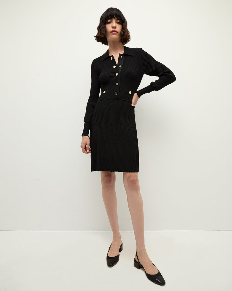 Ribbed Sweater Dress with Bishop Sleeves | Lauper Mini Dress