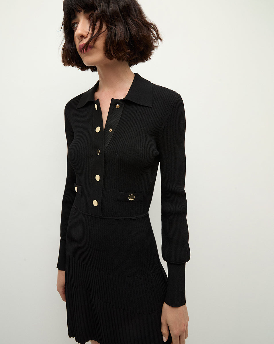 Ribbed Sweater Dress with Bishop Sleeves | Lauper Mini Dress