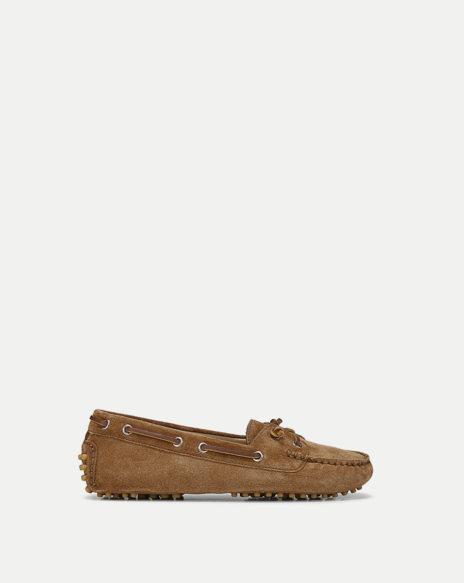 Men's Suede Boat Shoes with Non-Slip Sole | Jia Boating Loafer