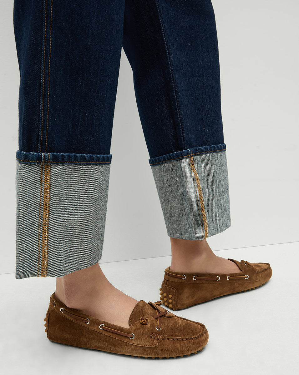 Men's Suede Boat Shoes with Non-Slip Sole | Jia Boating Loafer