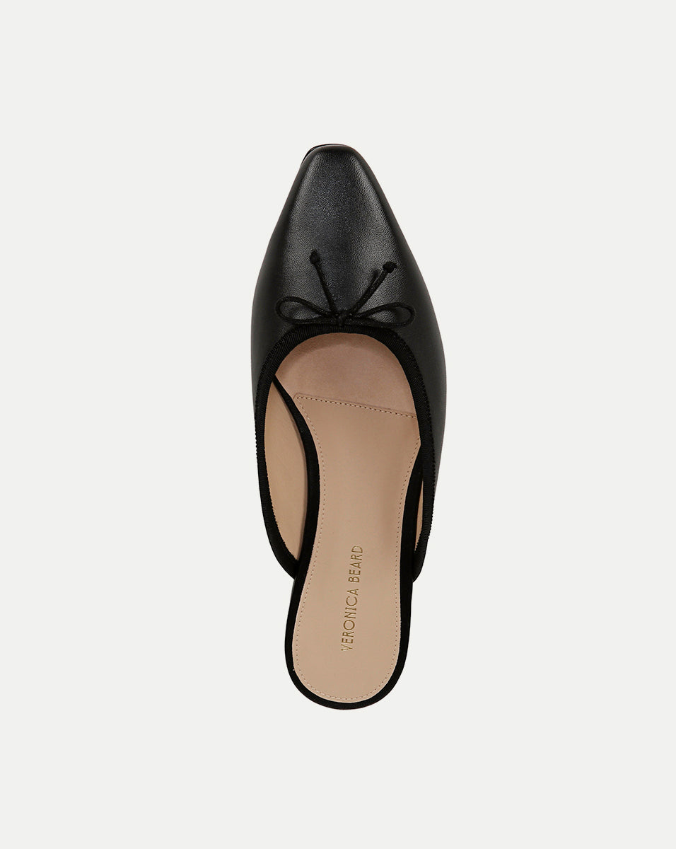 Leather Ballet Mule with Bow Detail | Catherine