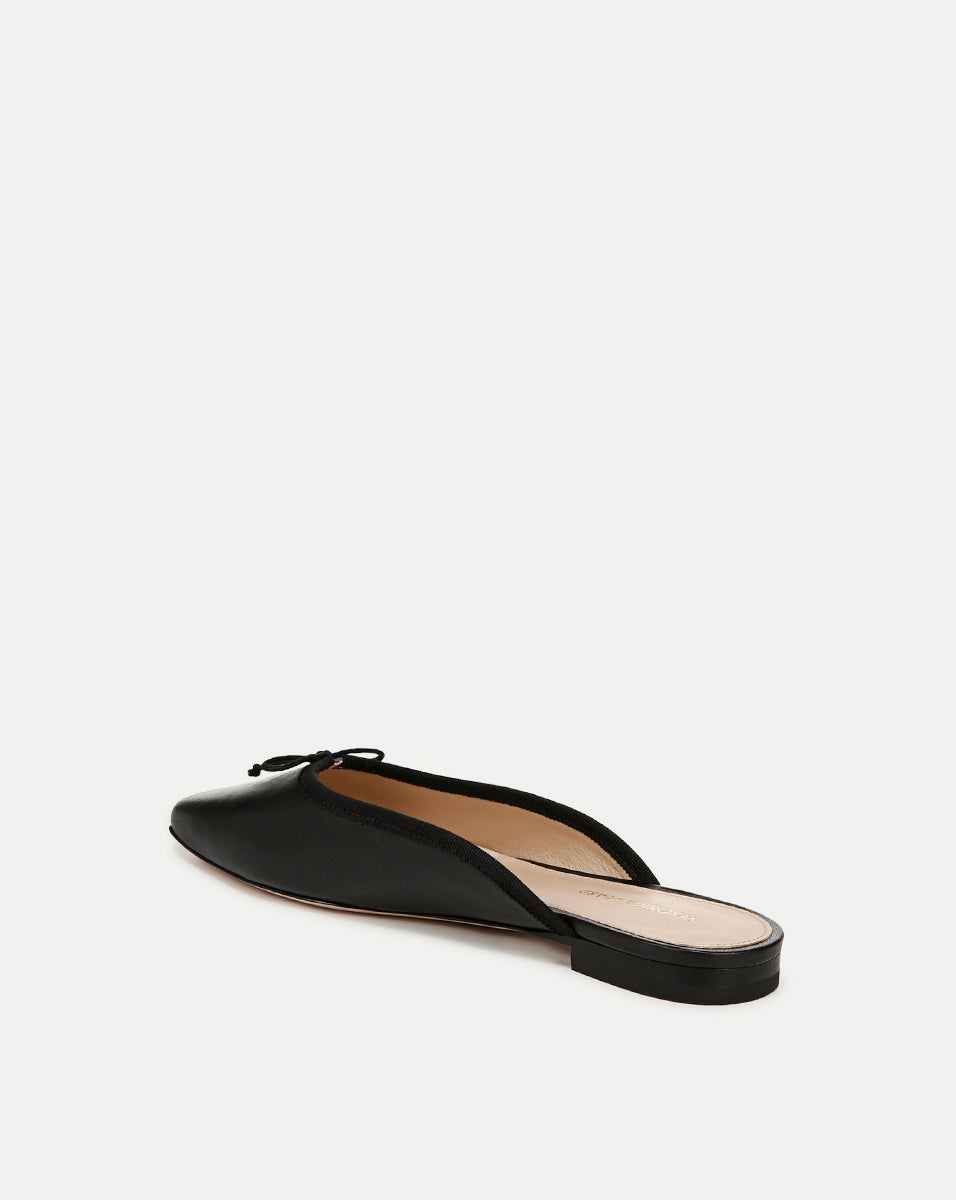 Leather Ballet Mule with Bow Detail | Catherine
