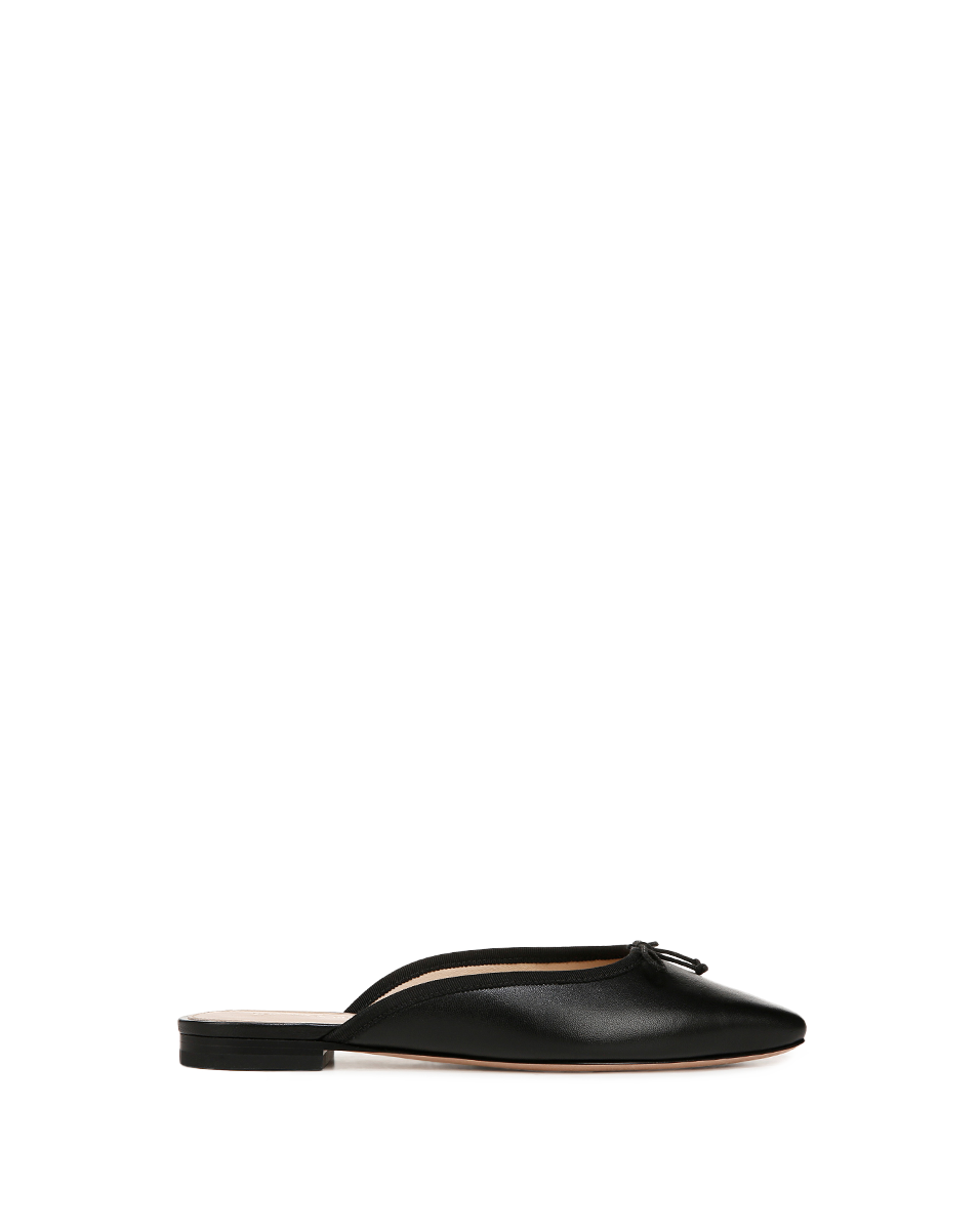 Leather Ballet Mule with Bow Detail | Catherine