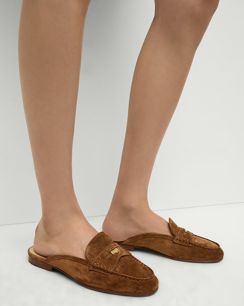Plush Suede Mule Loafers for Everyday Wear | Penny