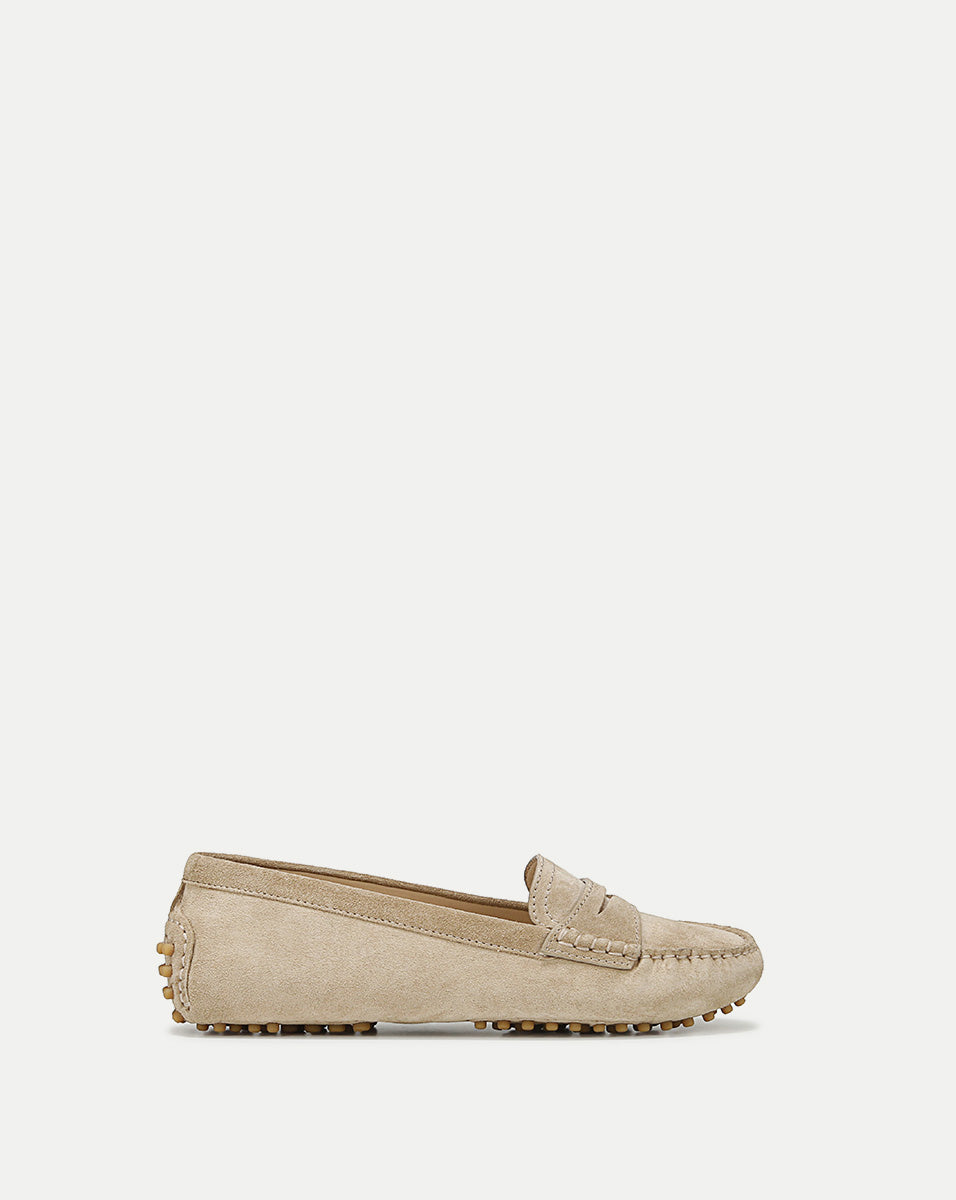 Men's Leather Driving Loafers with Cushioned Footbed | Jia