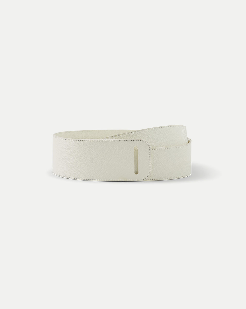 White Leather Belt for Men | Gavazzeni Londra 6cm Wide