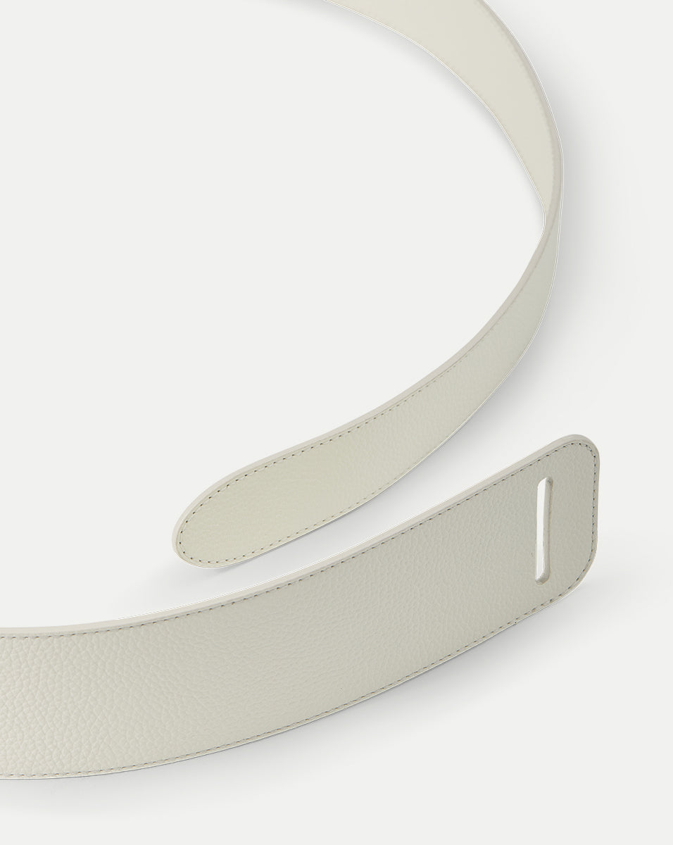 White Leather Belt for Men | Gavazzeni Londra 6cm Wide