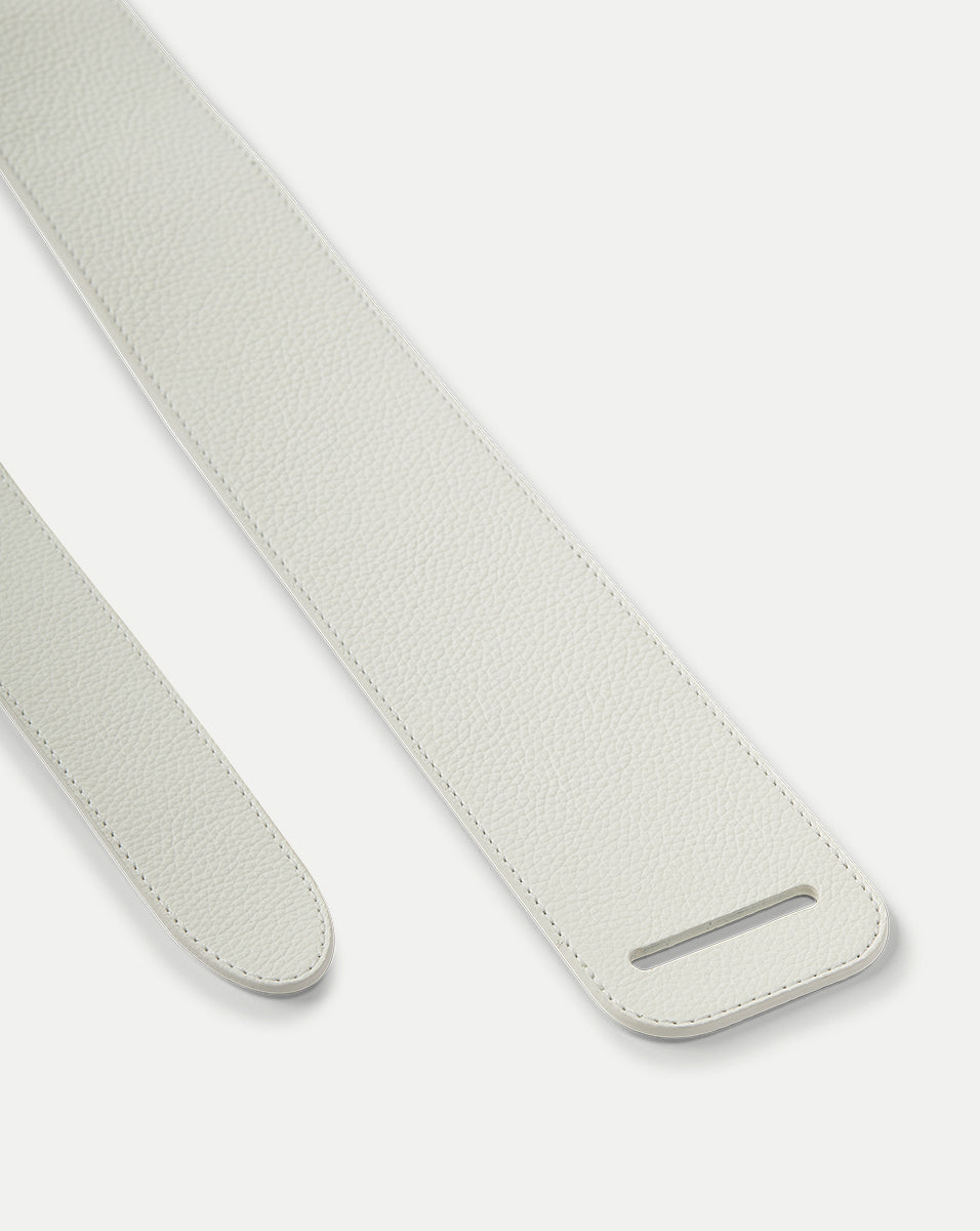 White Leather Belt for Men | Gavazzeni Londra 6cm Wide