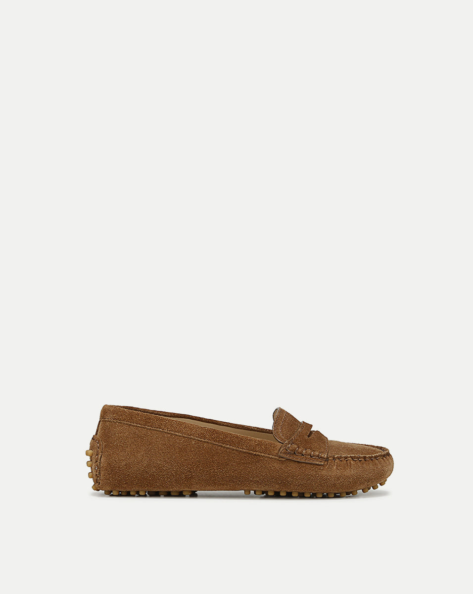 Men's Leather Driving Loafers with Cushioned Footbed | Jia