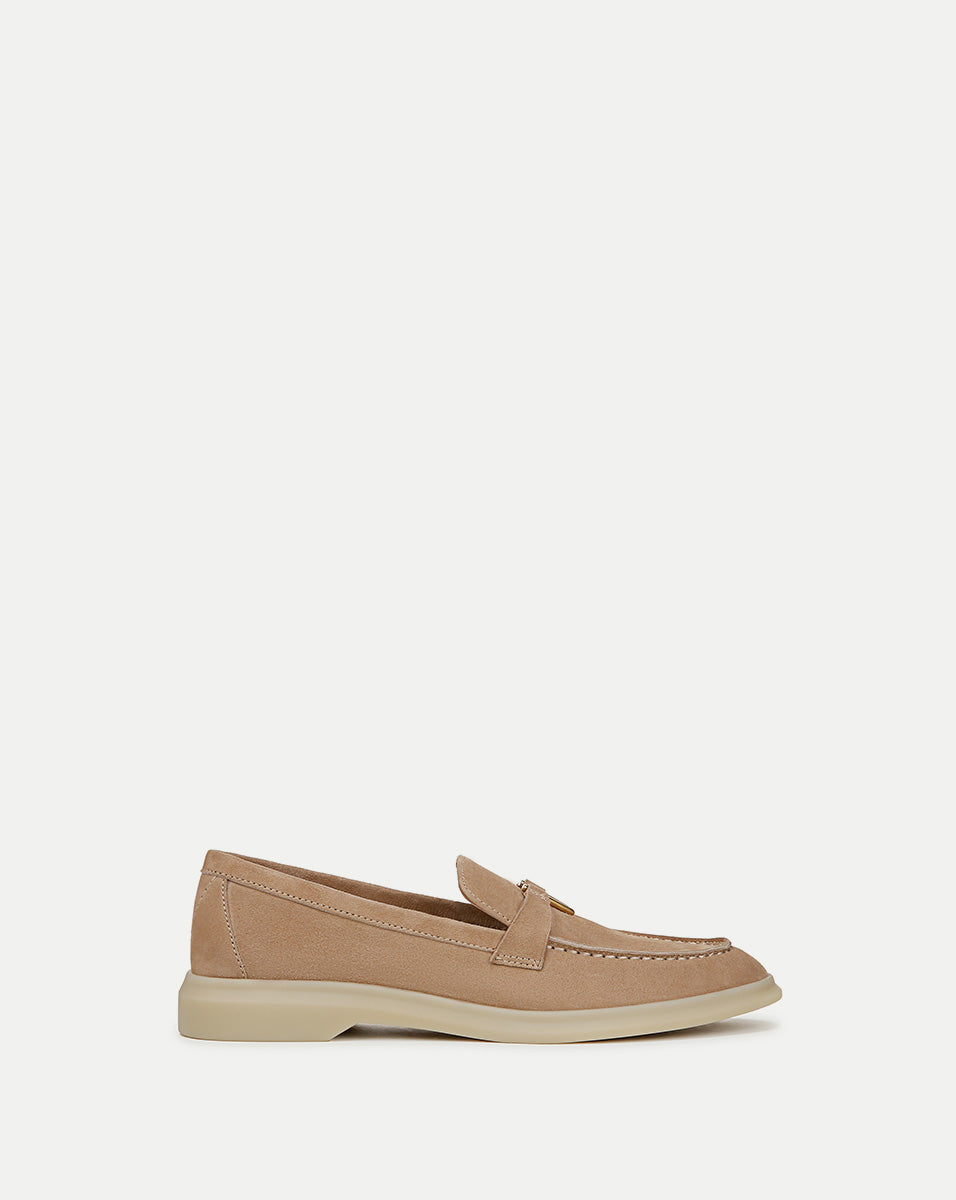 Suede Loafers for Women with V-Shaped Hardware | Ailey
