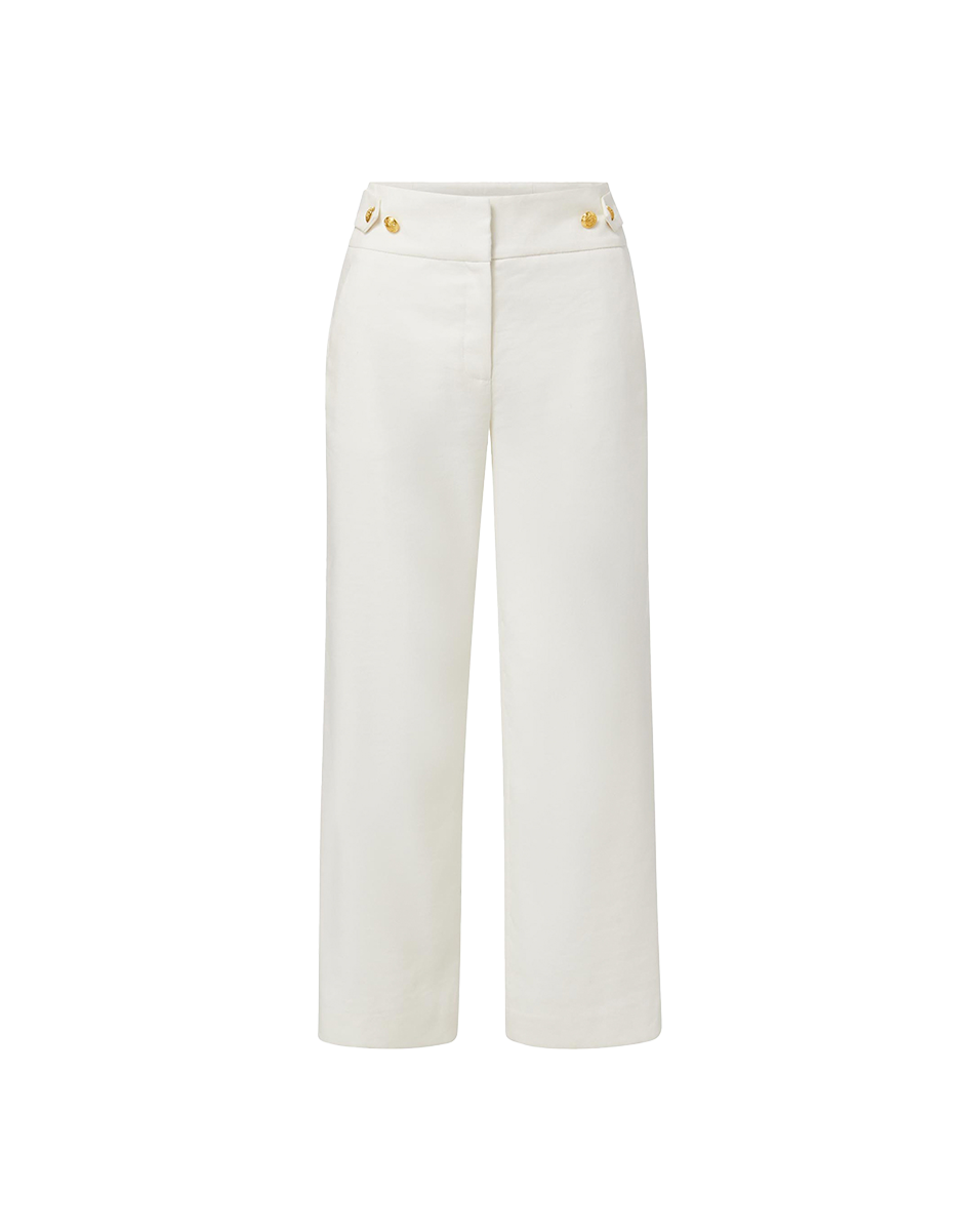 Breathable Linen Cropped Pants for Women | Aubrie Wide-Leg Pant