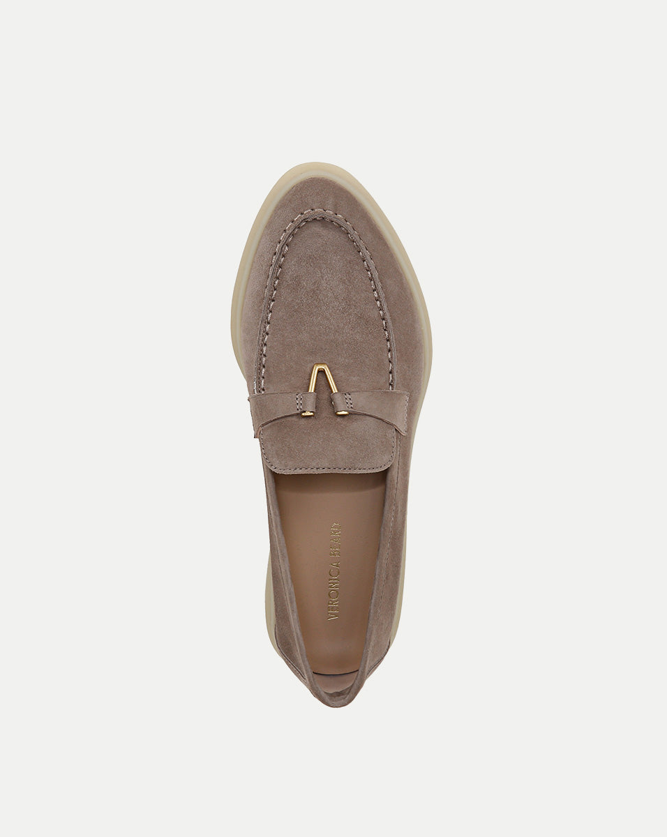 Suede Loafers for Women with V-Shaped Hardware | Ailey