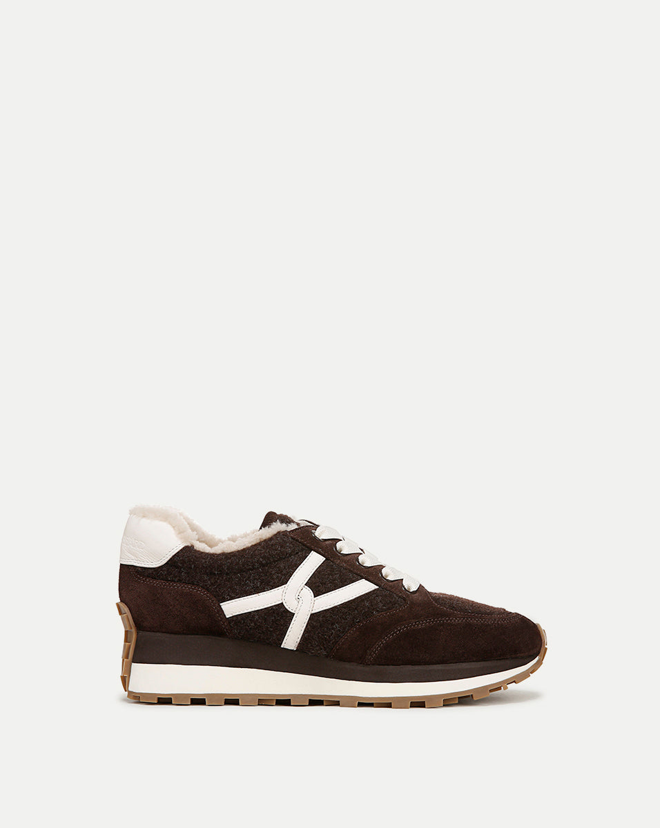 Shearling-Lined Sneakers for Women | Valentina Plush Winter Shoes