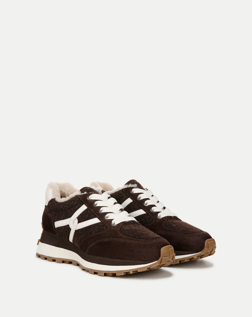 Shearling-Lined Sneakers for Women | Valentina Plush Winter Shoes