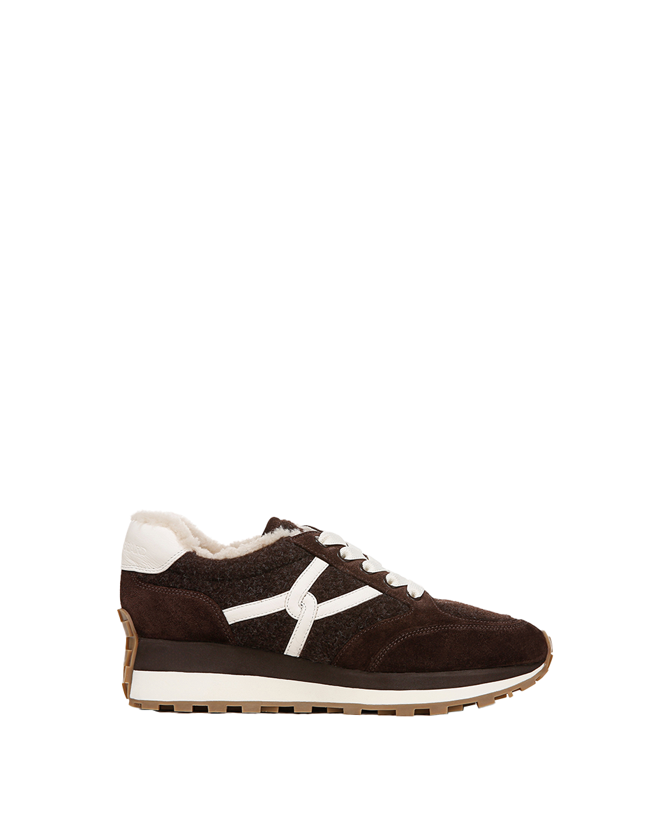Shearling-Lined Sneakers for Women | Valentina Plush Winter Shoes
