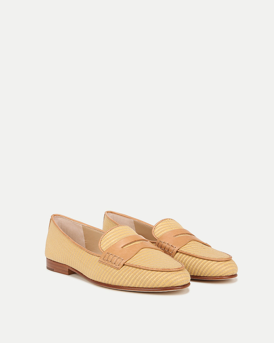 Raffia Penny Loafers for Men & Women | Leather Comfort Slip-Ons