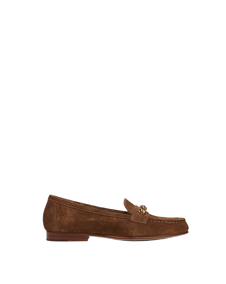 Navy Suede Chain-Link Loafer for Women | Penny