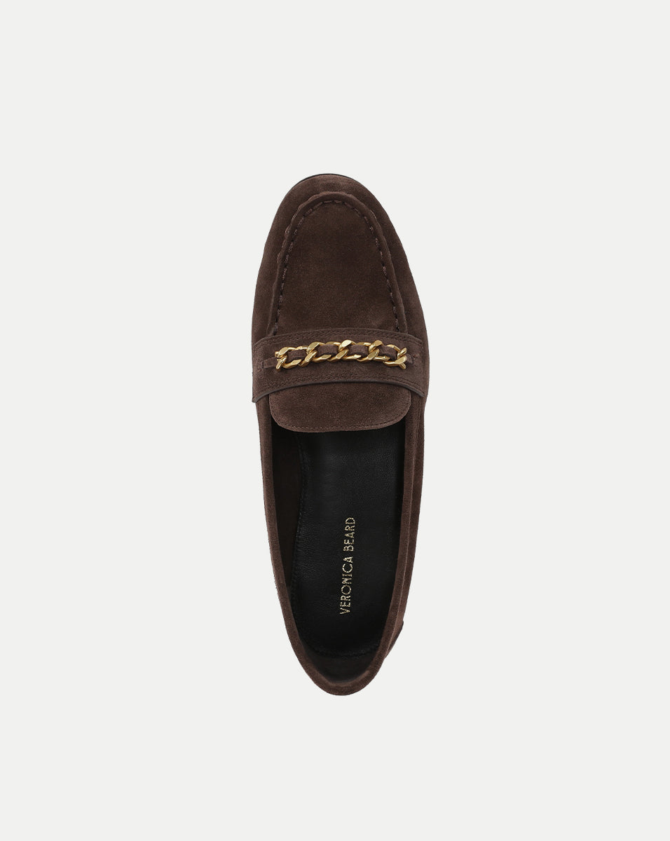Navy Suede Chain-Link Loafer for Women | Penny